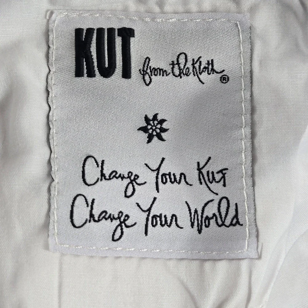 Kut from the Kloth Bermuda Shorts Womens 8 White Denim Mid Rise